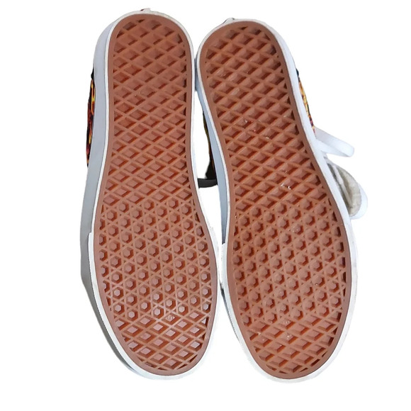 Van's Samurai Rising Old Skool Suede Canvas Black Red Yellow Flames Sneaker - Picture 13 of 15